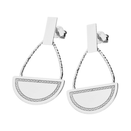 KOlczyki sRebRne półkółkO na kROpli nR PW252 ROD pRóba 925