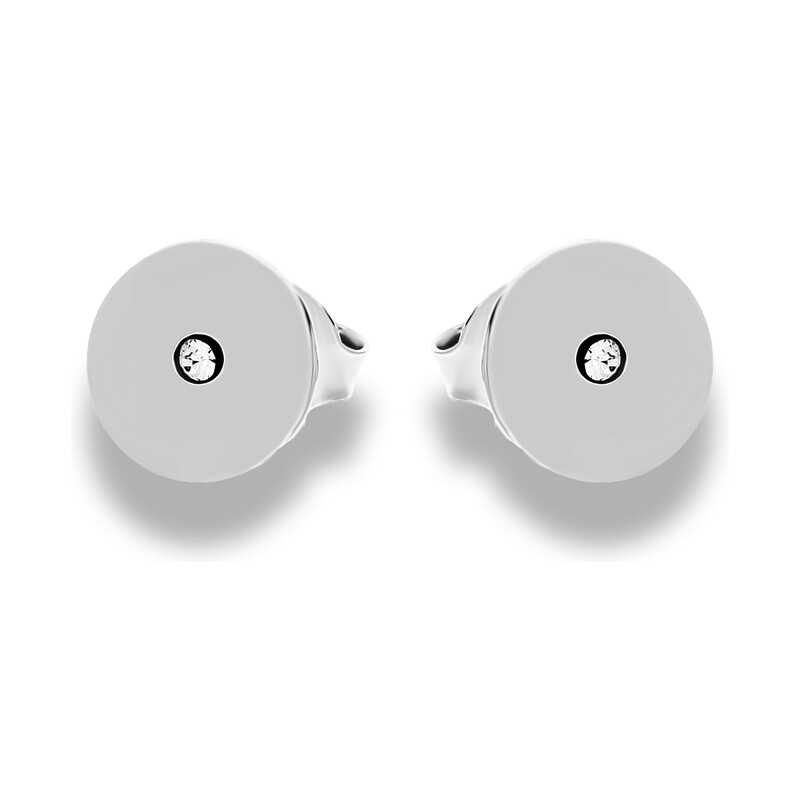 Kolczyki srebrne kółka z cyrkonią nr SZ SG-003-KS-S koło próba 925
