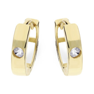 Kolczyki złote kółeczka z cyrkonią MZ E-0217-247-CZ  Au 375