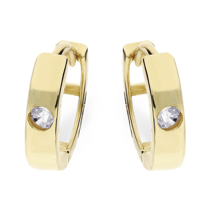 Kolczyki złote kółeczka z cyrkonią MZ E0217-247-CZ Au 333 Sezam - 1