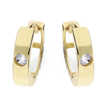 Kolczyki złote kółeczka z cyrkonią MZ E0217-247-CZ Au 333 Sezam - 1