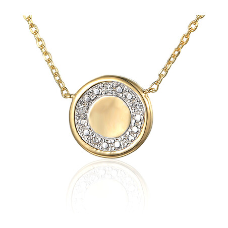 Naszyjnik złoty kółko z diamentami AW 69684-06618 Y próba 585