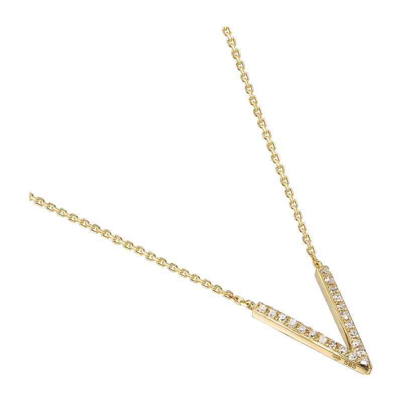 Naszyjnik Wishbone-0,07ct/anker AW 05776 Y próba 585