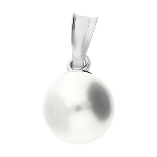 Zawieszka srebrna z białą perłą jubilerską 10mm NI OPEPF10-PPECL10 próba 925