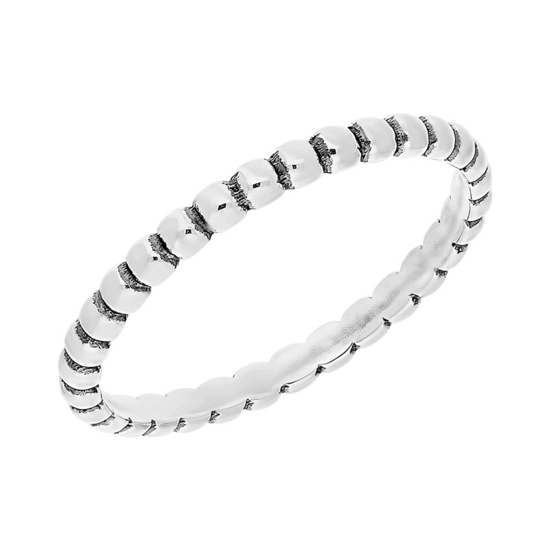 Pierścionek srebrny RINGS obrączka z kulkami beads SZ068 próba 925