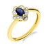 Pierścionek złoty z szafirem i diamentami LC JR11733 -JE4780Y-SAP próba 585