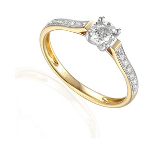 Pierścionek zaręczynowy z diamentami AW 60551 YW Soliter Sezam - 1