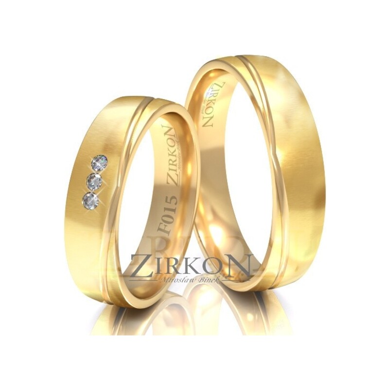 Obrączki ślubne z diamentami nr ZI F-015