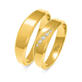 Obrączki ślubne z diamentami ZO O-246 próba 585