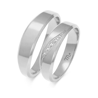 Obrączki ślubne z diamentami ZO O-246 próba 585