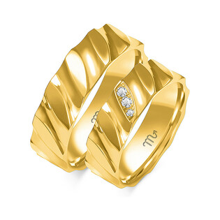 Obrączki ślubne z diamentami ZO O-243 próba 585