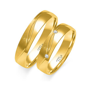 Obrączki ślubne z diamentami ZO O-286 próba 585