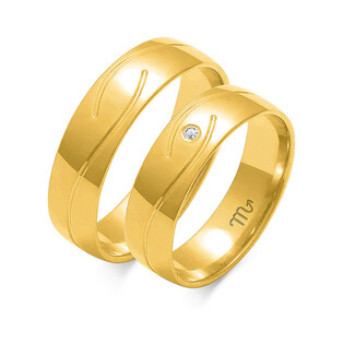 Obrączki ślubne z diamentami ZO O-128 próba 585