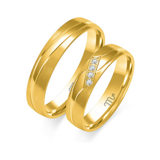 Obrączki ślubne z diamentami ZO O-292 próba 585