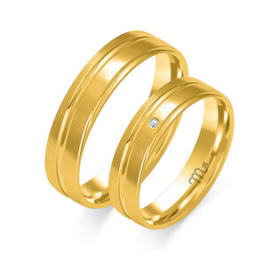 Obrączki ślubne z diamentami ZO O-303 próba 585