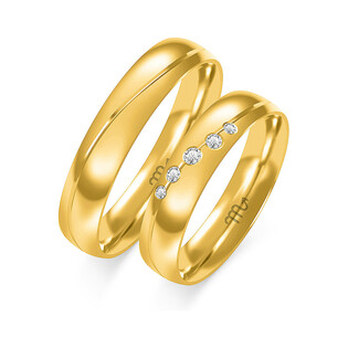 Obrączki ślubne z diamentami ZO O-268 próba 585