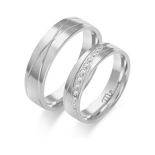 Obrączki ślubne z diamentami ZO O-302 próba 585