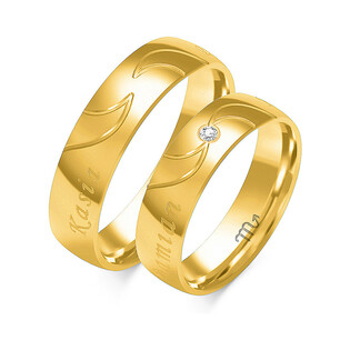 Obrączki ślubne z diamentami ZO O-253 próba 585