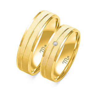 Obrączki ślubne z diamentami ZO O-131 próba 585