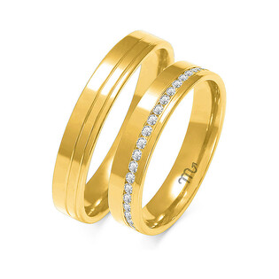 Obrączki ślubne z diamentami ZO O-277 próba 585