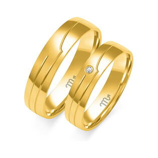 Obrączki ślubne z diamentami ZO O-288 próba 585