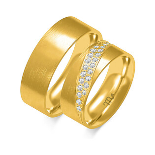 Obrączki ślubne z diamentami ZO O-254 próba 585