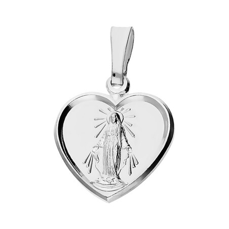 Medalik srebrny Matka Boska Niepokalane serce PW205 próba 925