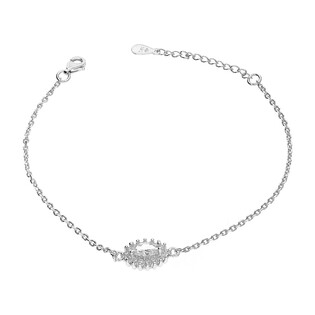 Bransoleta srebrna łezka z cyrkoniami/anker AT437 próba 925
