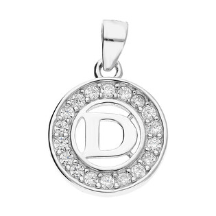 Literka srebrna D w kółku z cyrkoniami TB1965-D w kółku próba 925