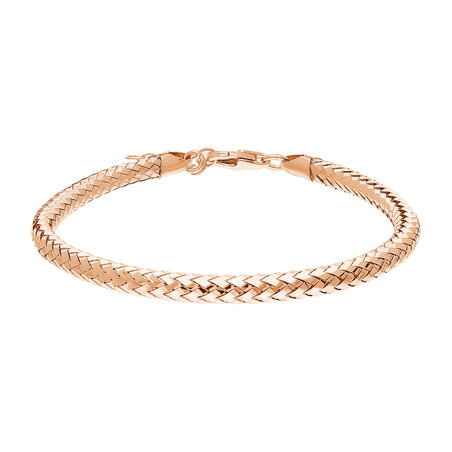 Bransoleta srebrna rose półsztywna splot snake wypukły  PW489 ROSE próba 925