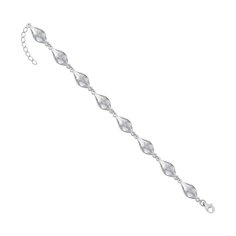 Bransoleta srebrna GRACE z kryształami Swarovski RD 739-1 crystal próba 925