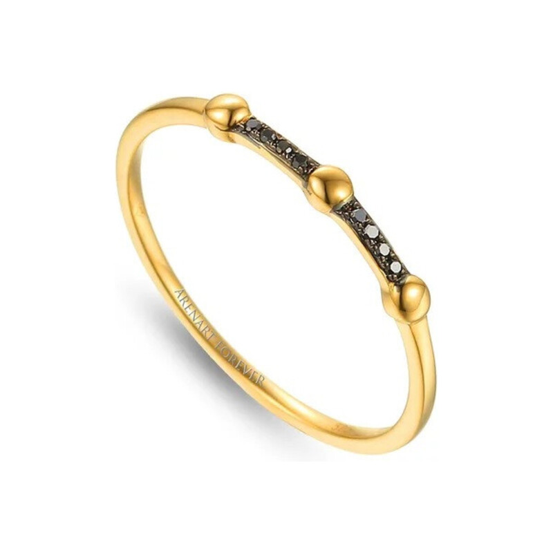 Pierścionek czarne bryl 0,02ct pasek AW 60112 Y BL próba 585