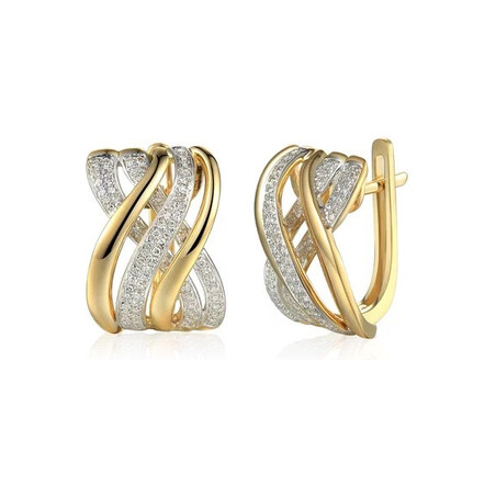 Kolczyki DUBAJ-0,32ct/ang.zap. AW 67882 YW próba 585