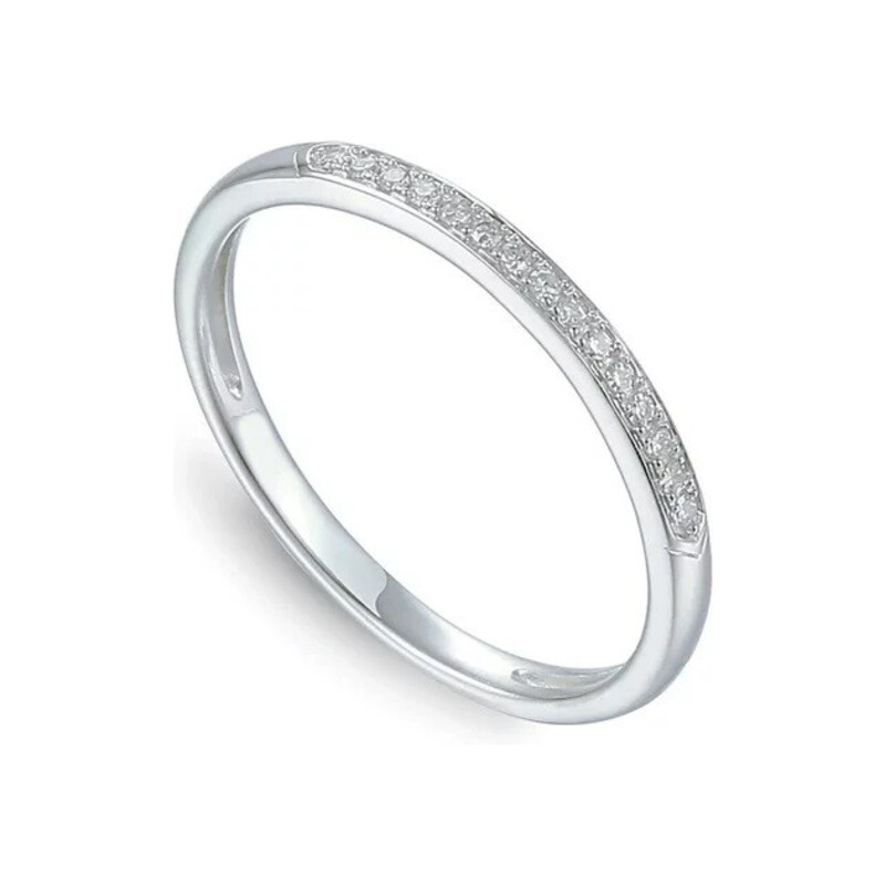 Pierścionek złoty LINE z diamentami  AW 71735 W białe złoto próba 585