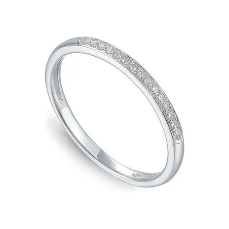 Pierścionek złoty LINE z diamentami  AW 71735 W białe złoto próba 585