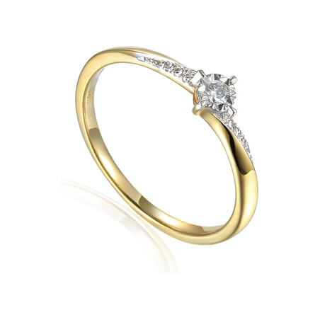 Pierścionek SOLITER Magic 4ł bis twist-0,08c AW 73502 YW próba 585