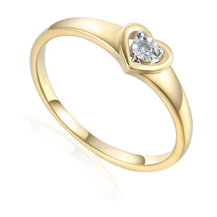 Pierścionek SERCE Magic-0,04ct AW 81531 Y próba 585