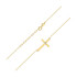 Naszyjnik 0,005ct krzyż bokiem/rolo BE C-10 próba 585
