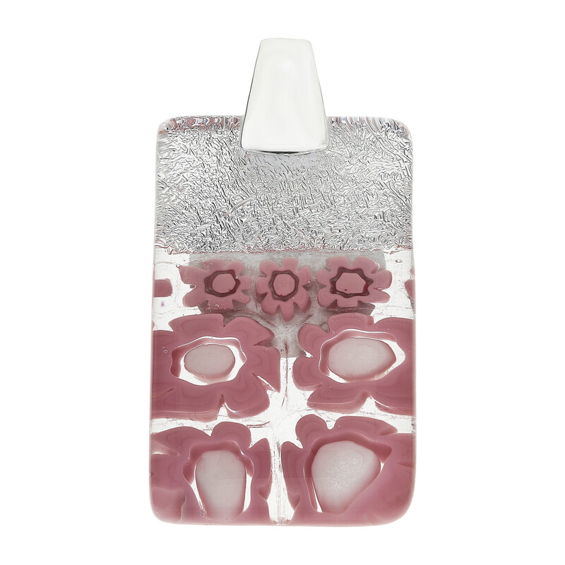 Zawieszka CAPITO z różowym szkłem murano KQ KM1056 próba 925