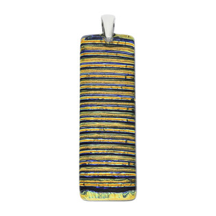 Zawieszka GIUDECCA z zielono-złotym szkłem murano KQ KO1015 próba 925