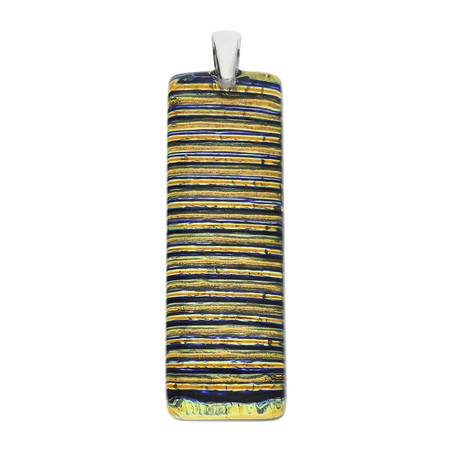 Zawieszka GIUDECCA z zielono-złotym szkłem murano KQ KO1015 próba 925