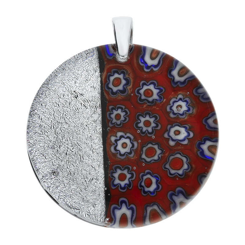 Zawieszka srebrna CAPITO z czerwonym szkłem murano KQ KO1034 próba 925