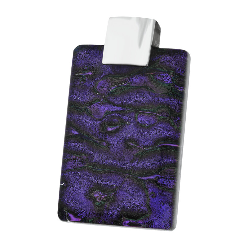 Zawieszka EMERALD z fioletowym szkłem murano KQ L998 próba 925