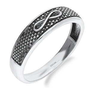 Pierścionek srebrny obrączkowy infinity i łuski SZ SG-240-P-S próba 925