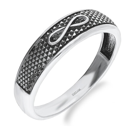 Pierścionek srebrny obrączkowy infinity i łuski SZ SG-240-P-S próba 925