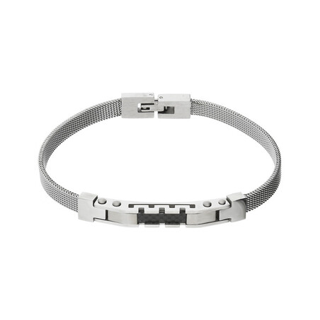 Bransoleta męska MESH z blaszką z karbonem Steelman MB A3105