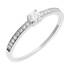Pierścionek srebrny z cyrkonią w czerech łapkach HS1184-1 próba 925
