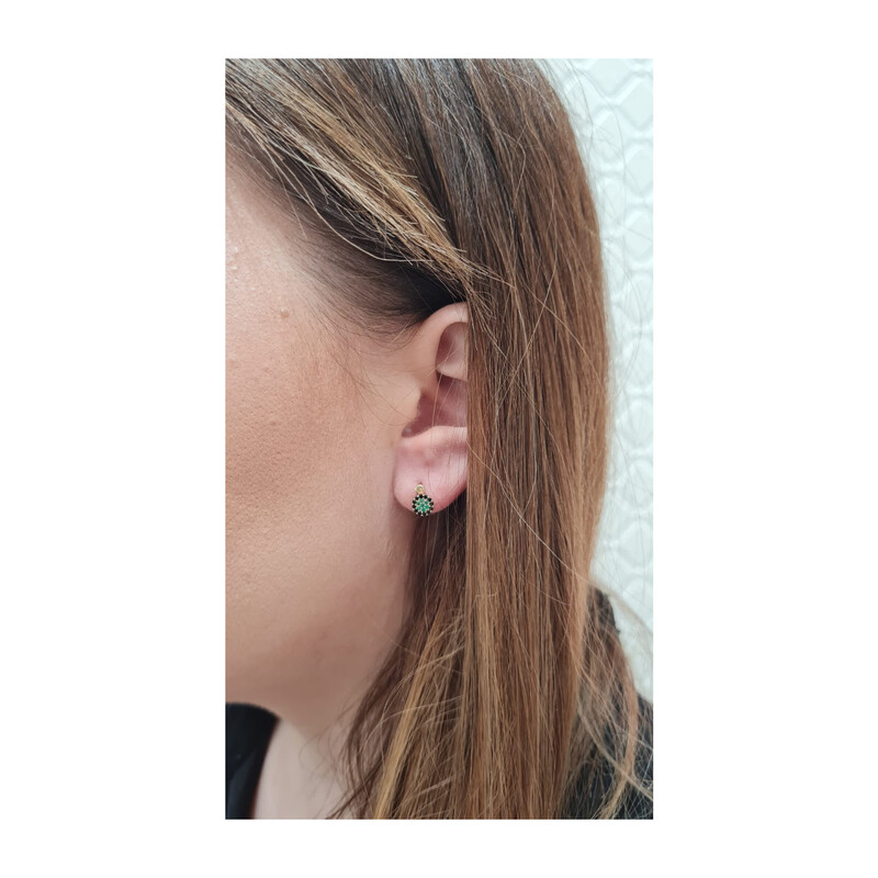 Kolczyki koło cyr z cz/sztyft MZ T5-ES-1014-CZ próba 375