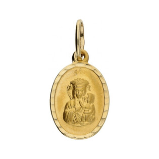 Medalik złoty z wizerunkiem Matki Boskiej Częstochowskiej nr SF SF6 Au 585 Sezam - 1