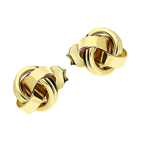 Kolczyki obwarzanki przeplatane